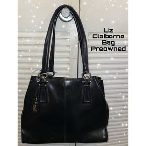 Liz Claiborne Black Leather Bag Women’s
